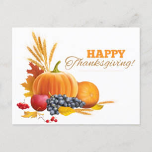 Thanksgiving Gatitude Helg Vykort