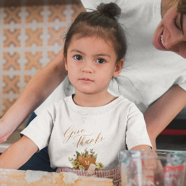 Thanksgiving ge tack vare skriptet höst löv barn t shirt