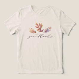 Thanksgiving ge tackar höst löv elegant t shirt