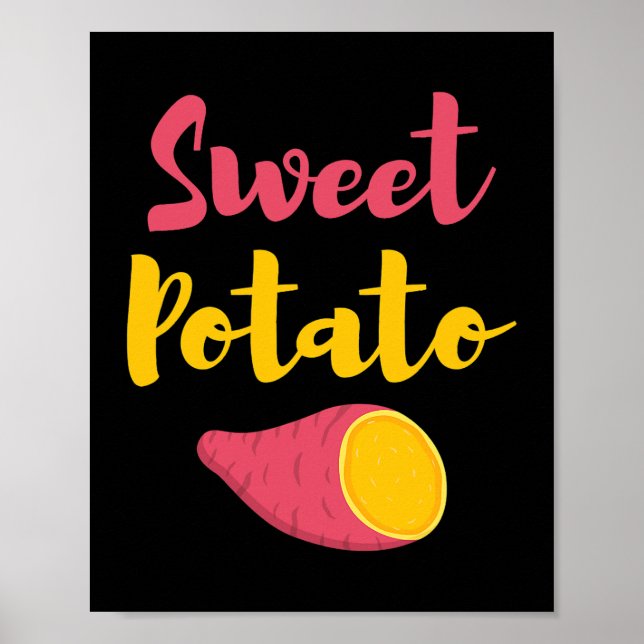 Thanksgiving Gift for Food Älskare Sweet Potato Th Poster (Framsidan)