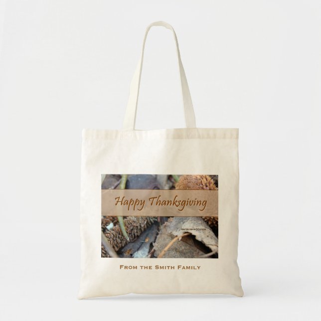 Thanksgiving Gift-to-Host Bag Tygkasse (Framsidan)