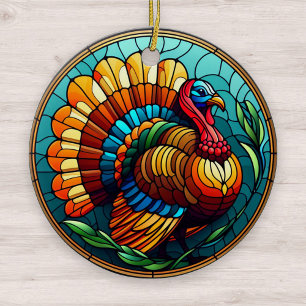 Thanksgiving Glas, Turkiet Julgransprydnad Keramik
