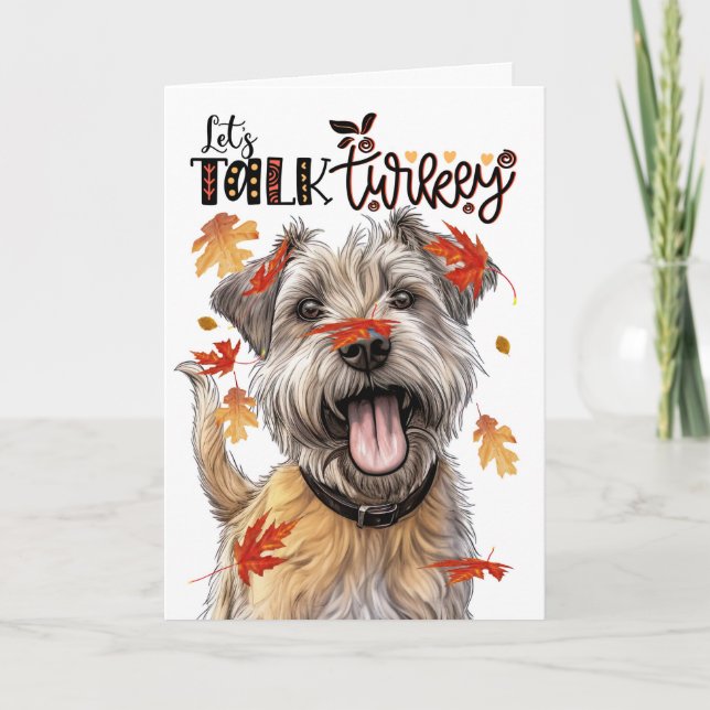 Thanksgiving Glen of Imaal Terrier Hund Talk Turki Helgkort (Framsida)