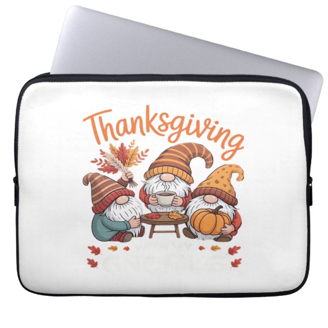 Thanksgiving Gnome Fall Leopard Turkey Essential T Laptop Fodral (Framsidan)