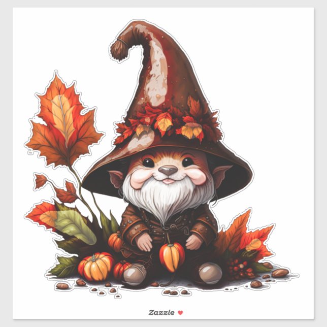 Thanksgiving gnome Thomas Klistermärken (Ark)