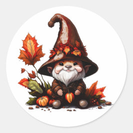 Thanksgiving gnome Thomas Runt Klistermärke