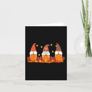 Thanksgiving Gnomes Cute Pumpkin Autumn Gnome Kort