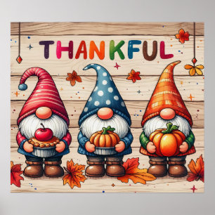Thanksgiving Gnomes Poster