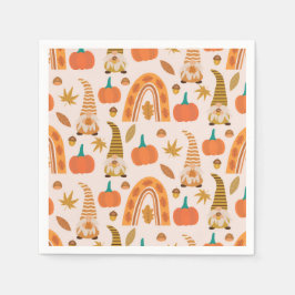 Thanksgiving Gnomes with Pumpkins and Löv Pappersservett