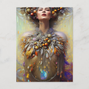 Thanksgiving Goddess vykort