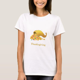 Thanksgiving Golden Cornucopy T Shirt