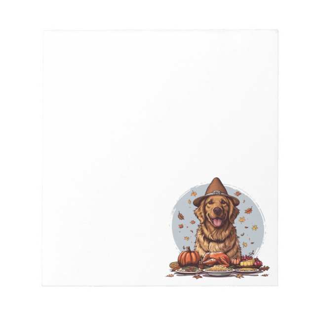 Thanksgiving Golden Retriever Hund Anteckningsblock (Framsida)