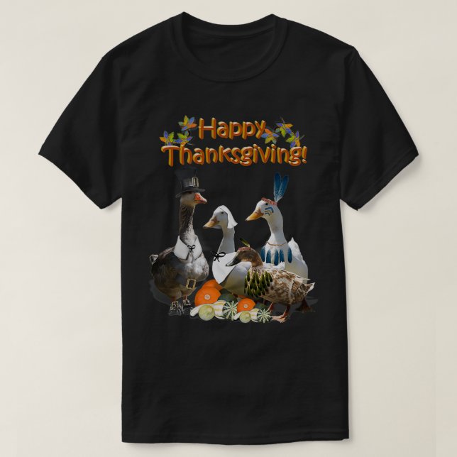 Thanksgiving Goose och Anka T Shirt (Design framsida)