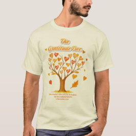 Thanksgiving Gratitude Träd Basic-Shirt T Shirt