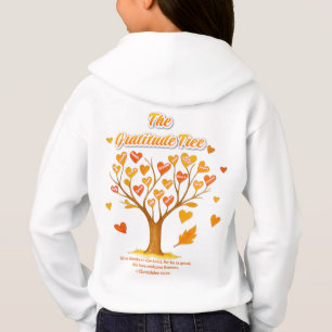 Thanksgiving Gratitude Träd Kids Pullover Hoodie T Shirt