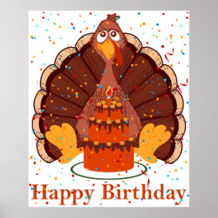 Thanksgiving Grattis på födelsedagen Poster