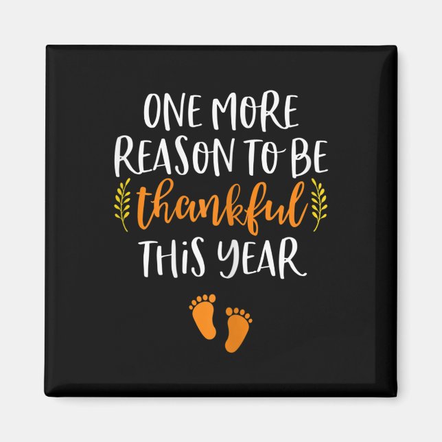 Thanksgiving Gravid aviseringsfall Baby Rev. Magnet (Framsidan)