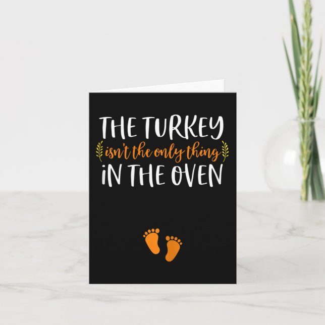 Thanksgiving Gravid Meddelande om Turkiet Baby R (Framsida)