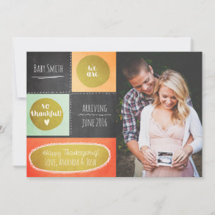 Thanksgiving gravid Notification Fall Chalk Meddelande