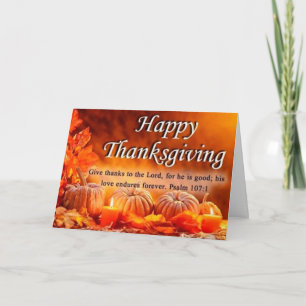 Thanksgiving Greeting Card/Pumpkins and Candles Helgkort