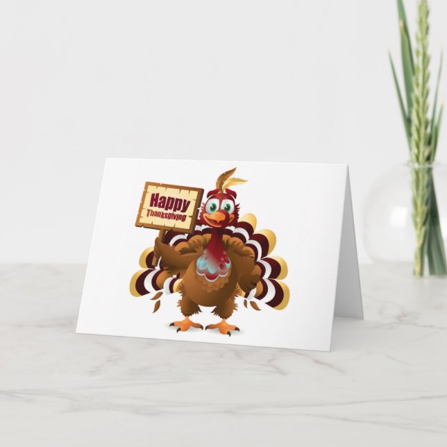 Thanksgiving Greeting Card/Turkiet Helgkort (Framsida)