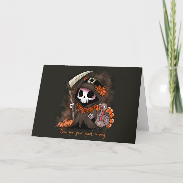 Thanksgiving Grim Reaper Helgkort (Framsida)
