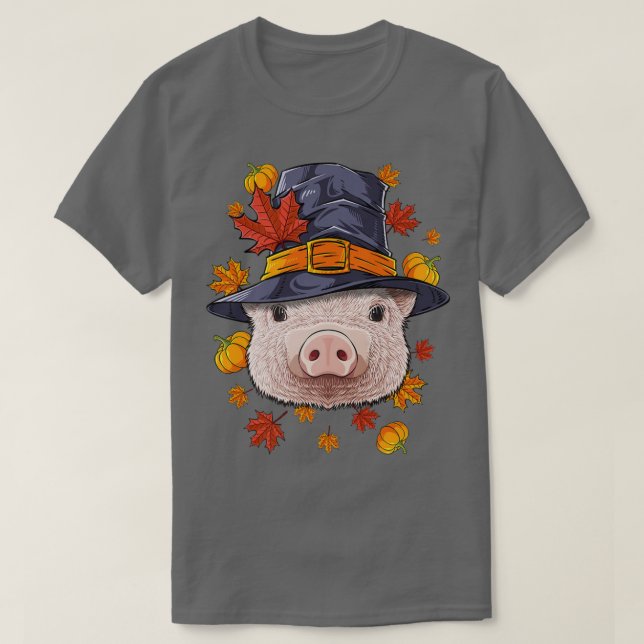 Thanksgiving Gris Pilgrim Costume Farmer Fall Autu T Shirt (Design framsida)