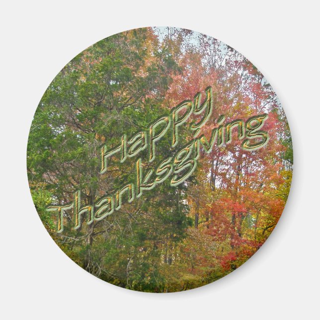 Thanksgiving Grönt Lane PA höstlövning Magnet (Framsidan)