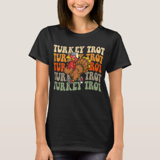 Thanksgiving Groovy Turkey Trot 2023 Trot Tävling T Shirt