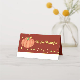 Thanksgiving Guests Namn Pumpkin Fall Placeringskort