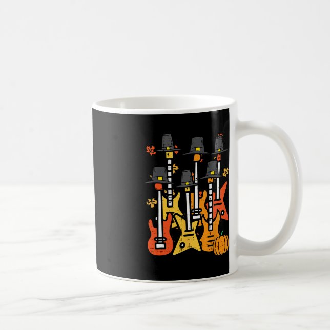 Thanksgiving Guitars Fall Rock musik Riocker Manar Kaffemugg (Höger)