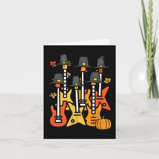 Thanksgiving Guitars Fall Rock musik Riocker Manar Kort (Framsida)