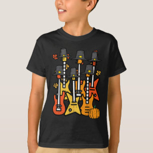 Thanksgiving Guitars Fall Rock musik Riocker Manar T Shirt