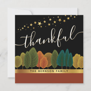 Thanksgiving Guld Glitter Hälsning Kort