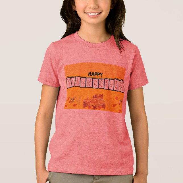 Thanksgiving (Gult) Klassiska utskriftsskjortor T Shirt (Framsida)