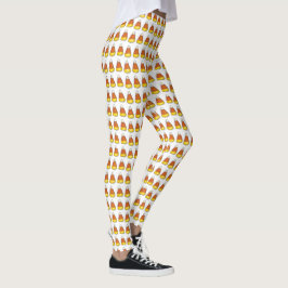 Thanksgiving Halloween Bus eller godis Candy corn Leggings