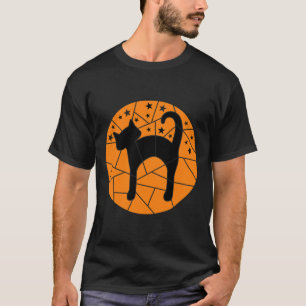 Thanksgiving Halloween Fall Cute Starry Black Cat T Shirt