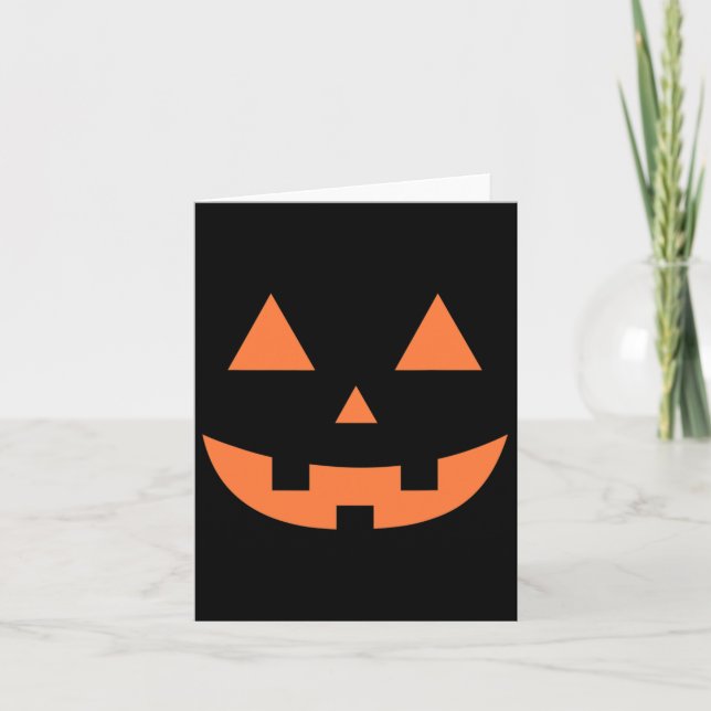 Thanksgiving Halloween Fall Scary Jack O'Lantern Kort (Framsida)
