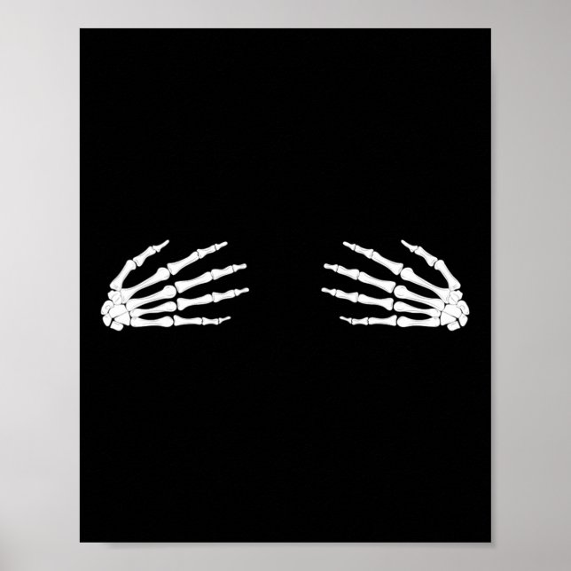 Thanksgiving Halloween Fall Scary Skeleton Skull H Poster (Framsidan)