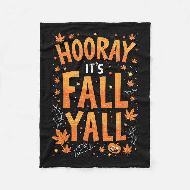 Thanksgiving Halloween Hooray.. dess fall Y-fall Fleecefilt (Framsidan)