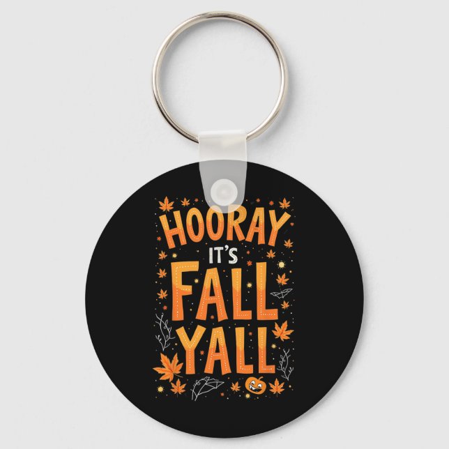 Thanksgiving Halloween Hooray.. dess fall Y-fall Nyckelring (Framsida)