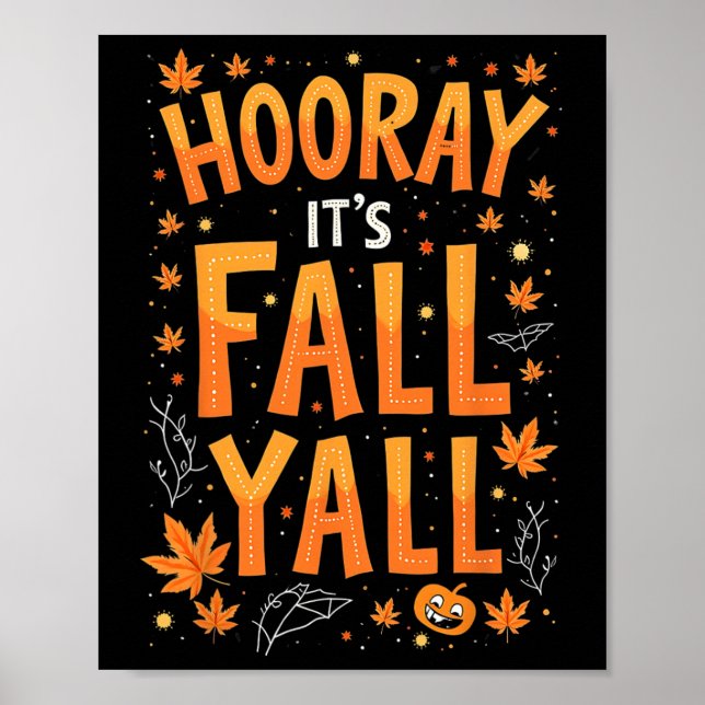 Thanksgiving Halloween Hooray.. dess fall Y-fall Poster (Framsidan)