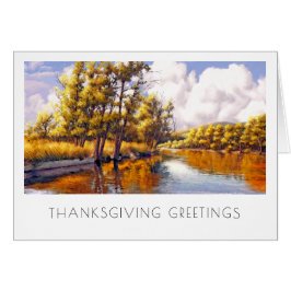 Thanksgiving Hälsning. Autumn Scenery Card Hälsningskort