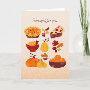 Thanksgiving Hälsning-design: Tack för allt Kort
