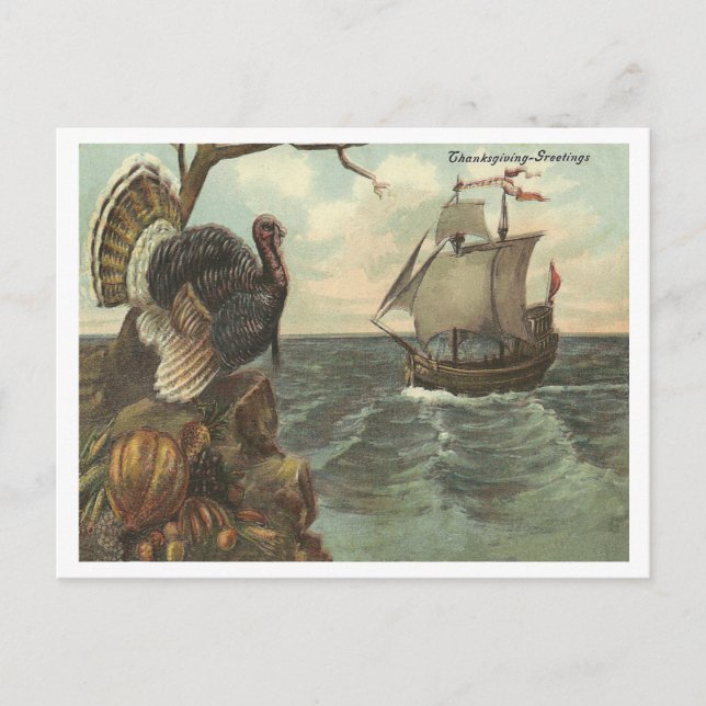 Thanksgiving Hälsning Helg Vykort (Framsida)