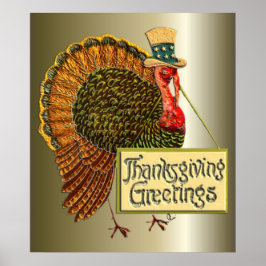 Thanksgiving Hälsning Poster