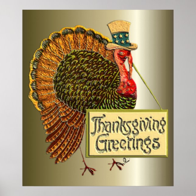 Thanksgiving Hälsning Poster (Framsidan)