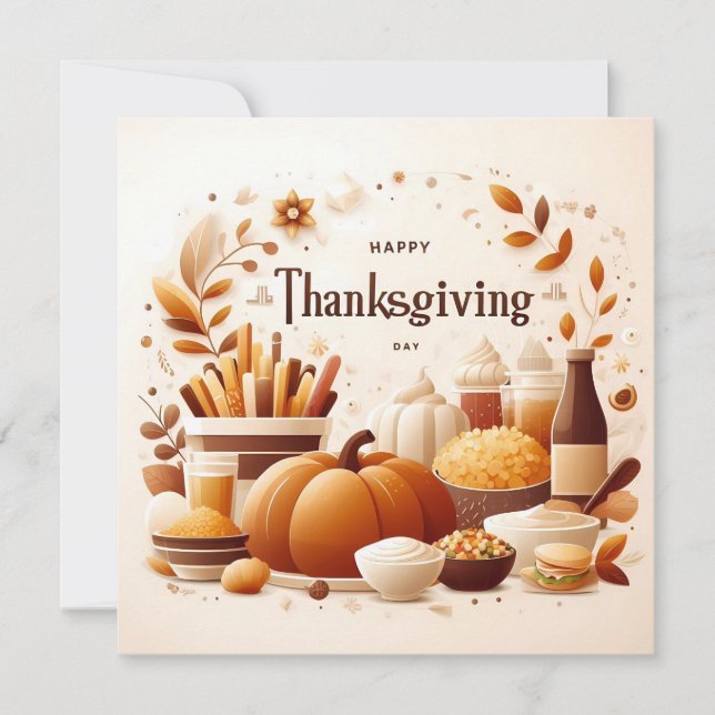 Thanksgiving - hälsningskort (Framsida)