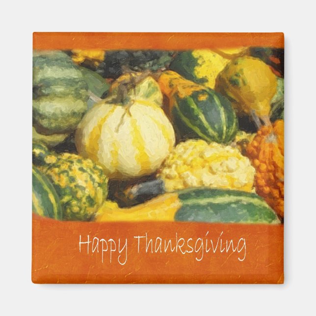 Thanksgiving Harvest 2 - Happy thanksgiving Magnet (Framsidan)