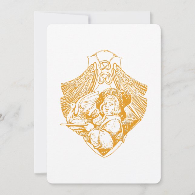 Thanksgiving Harvest Dinner Letterpress Turkiet Inbjudningar (Baksida)